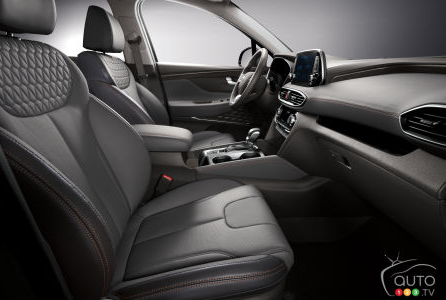 2019 Huyundai santa fe interior